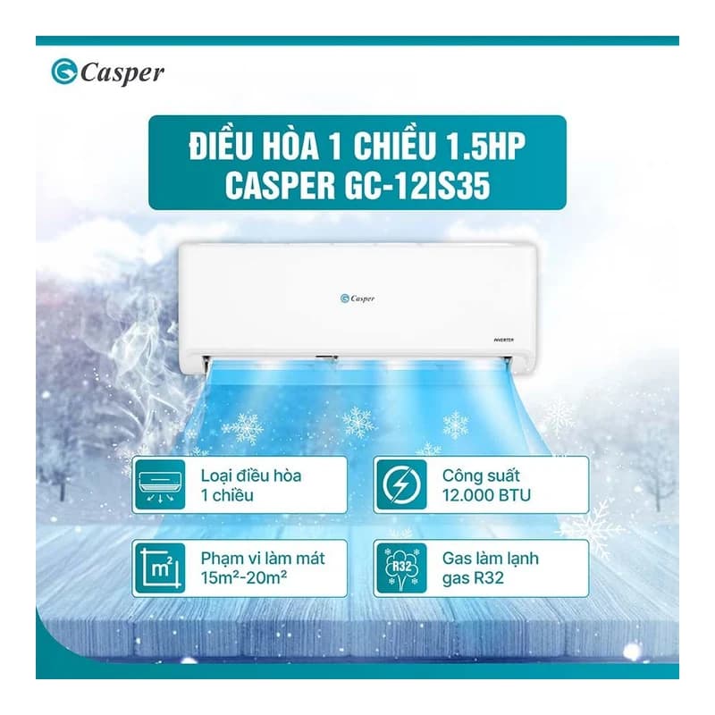 Điều hoà Casper Inverter 1.5HP GC-12IS35