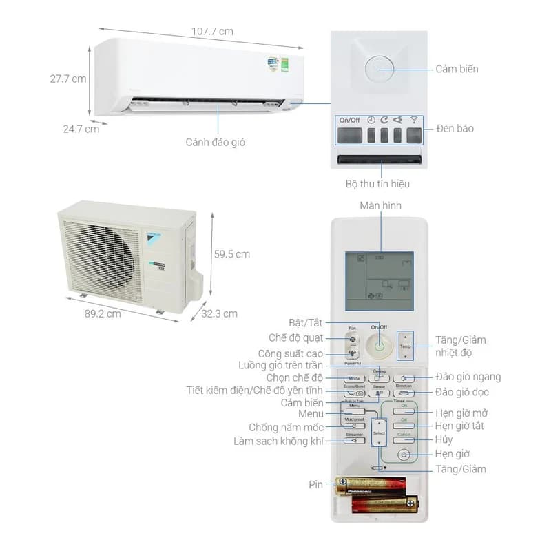 Điều hoà Daikin Inverter 2HP cao cấp FTKZ50VVMV