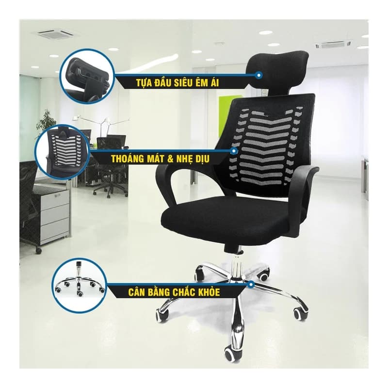 Ghế văn phòng lưới công thái học VV-002