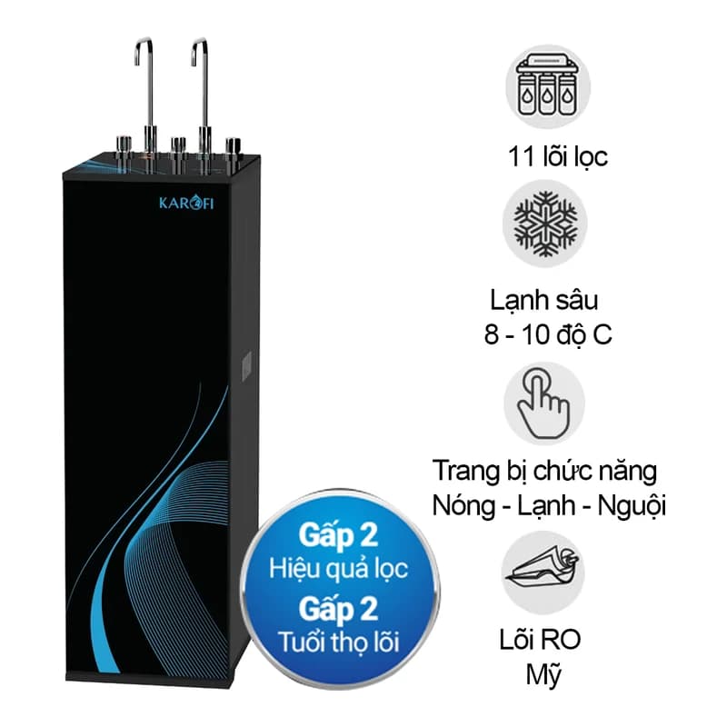Máy lọc nước Karofi KAD-X29 nóng lạnh nguội