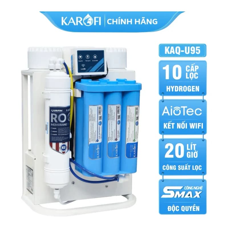 Máy lọc nước Karofi KAQ-U95 10 cấp có tủ