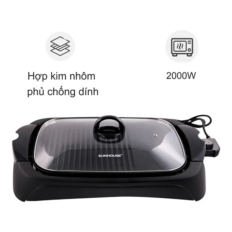 Bếp nướng điện Sunhouse SHD4602 2 mặt