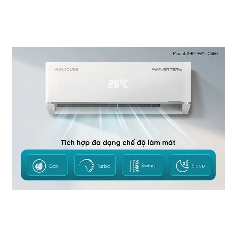 Điều hoà 2 chiều Sunhouse SKAC12N 1.5HP