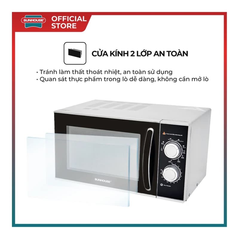 Lò vi sóng Sunhouse SHD2911W 23L cơ