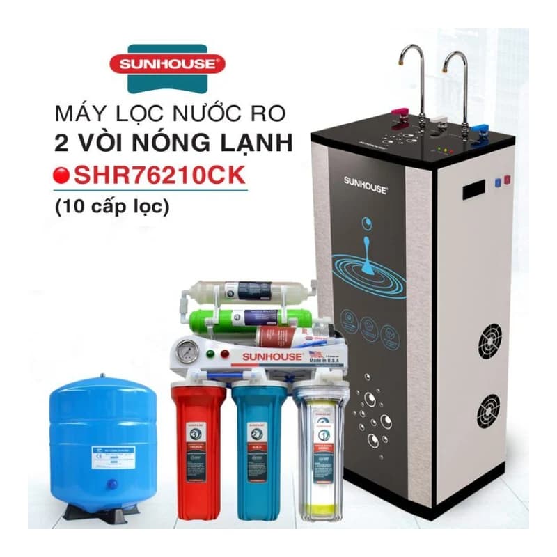 Máy lọc nước Sunhouse SHA7611CK âm tủ nóng lạnh