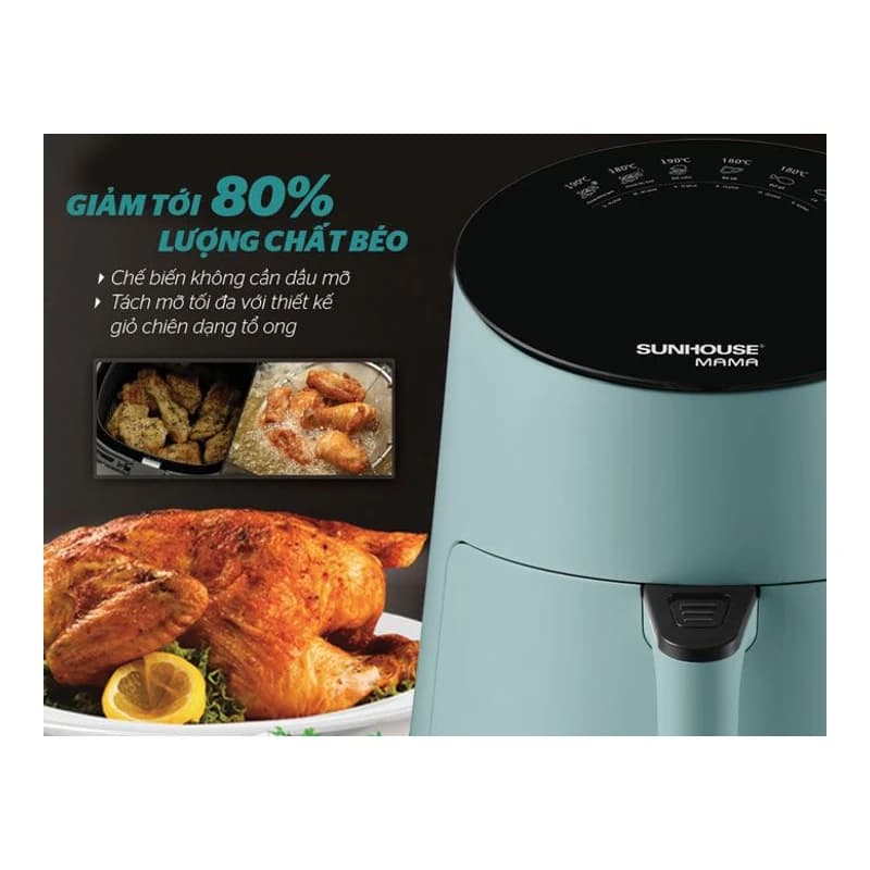 Nồi chiên không dầu Mama SHD4001R 3.5L đỏ