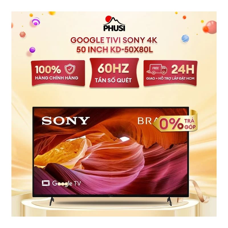 Tivi Sony Bravia 4K KD-50X80L 50 inch