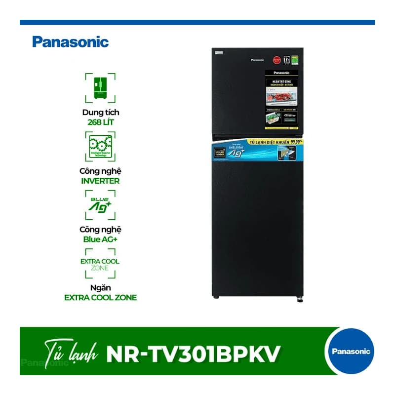 Tủ lạnh Panasonic Inverter 300L NR-TV301BPKV